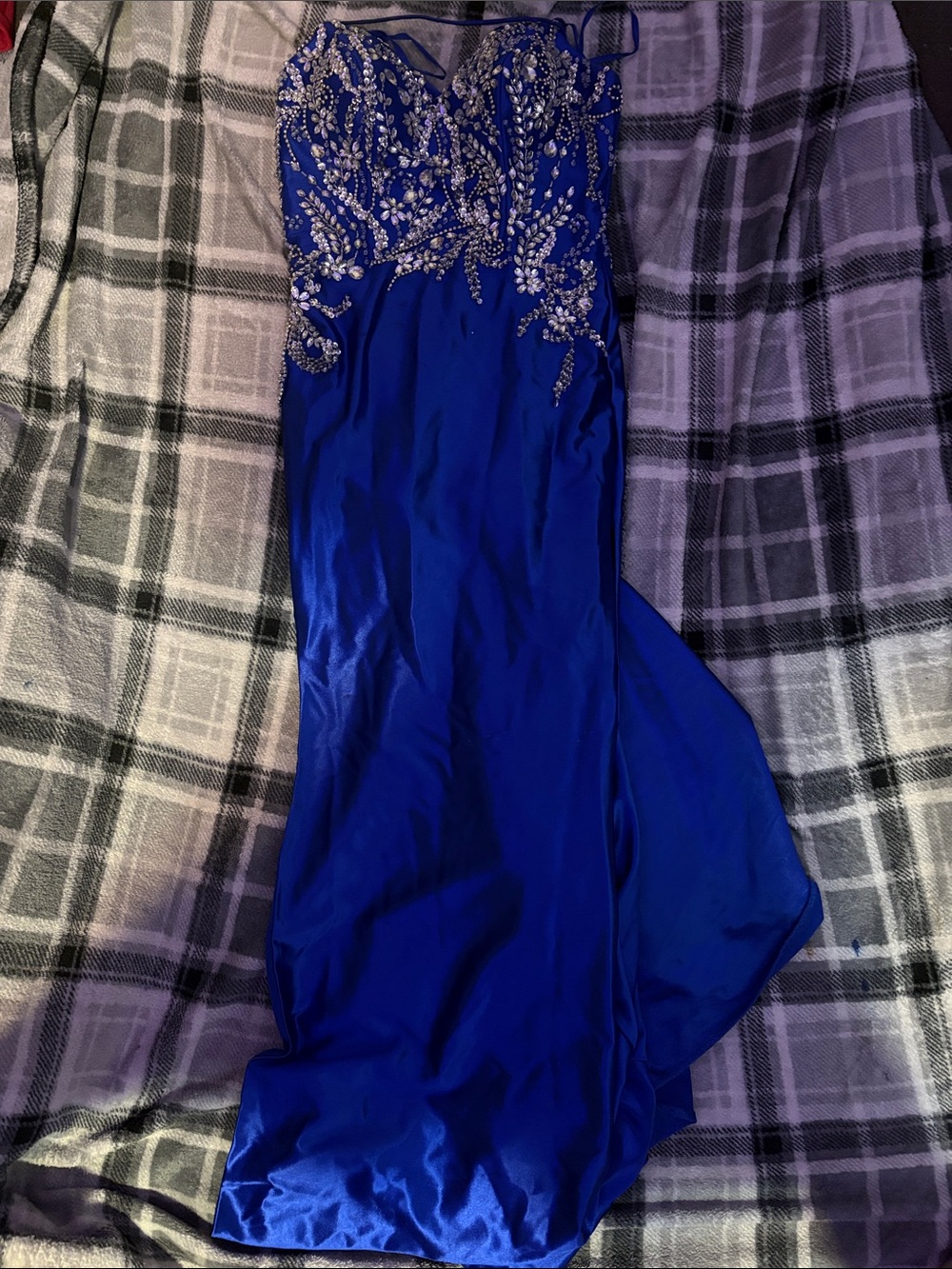 Clarisse Royal Blue Beaded Prom Dress